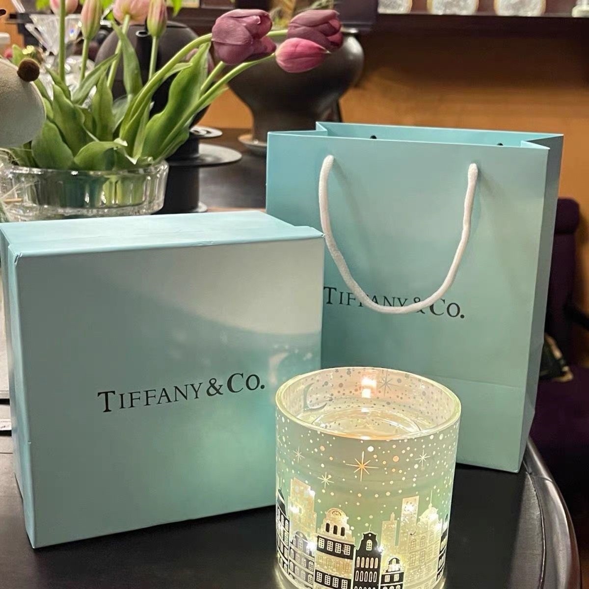 Tiffany scented candle set Bright Night limited edition luxury gift box high-end Christmas gift high value Christmas cup gifts