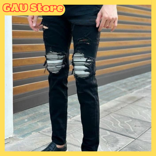 Quần jean nam rách gối _thời trang gau store