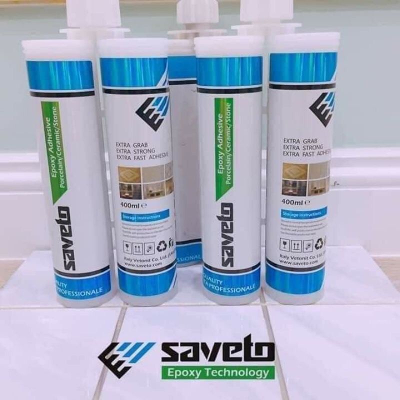 Keo chít mạch Saveto Epoxy/Keo chà mạch Saveto Epoxy/Keo chà ron chính hãng Saveto nhập khẩu/chống thấm, thẩm mỹ