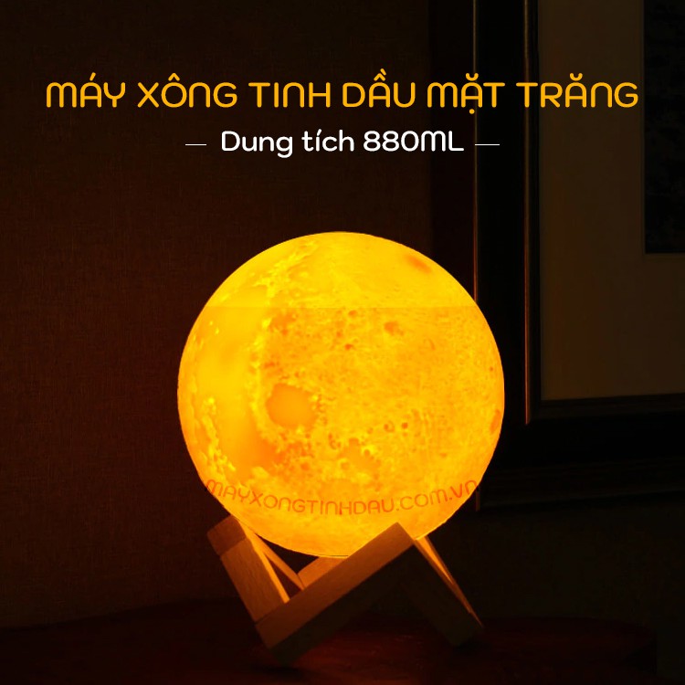 [HCM]Máy xông tinh dầu mặt trăng 3D