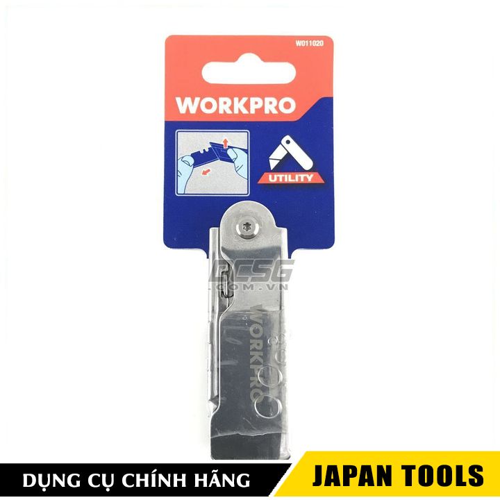 Dao rọc giấy loại gấp thép không gỉ Workpro W011020 | Japan Tools