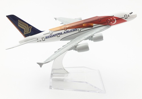 Máy bay mô hình Singapore Airlines Airbus A380 (16cm)