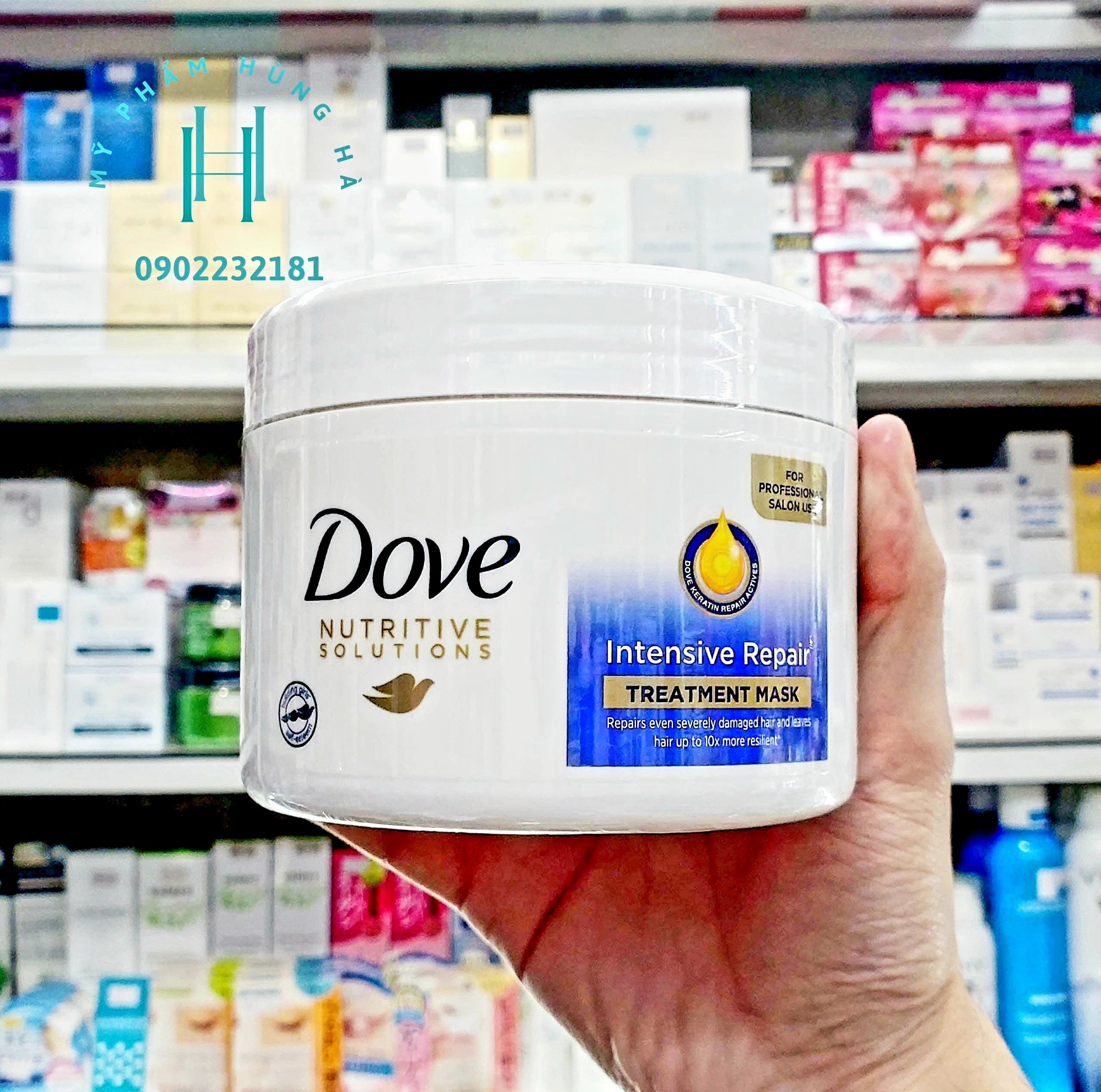 Kem ủ Dove, phục hồi hư tổn, chuyên dụng cho Salon, Dove Nutritive Solutions 500g
