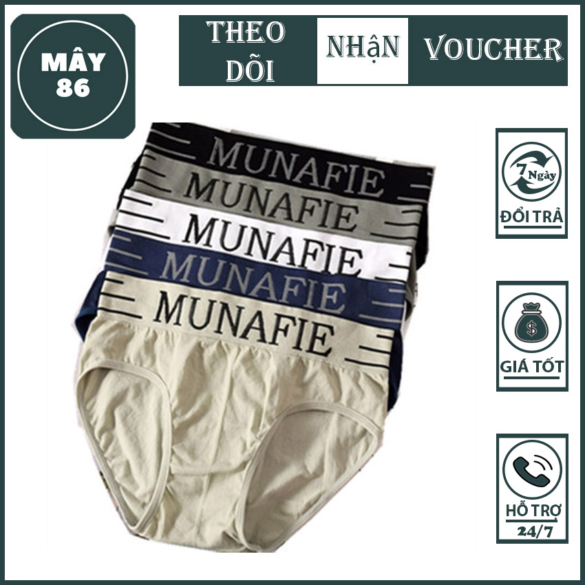 COMBO 4 Quần sịp nam manufie thoáng mát, co giãn - quần sịp nam chéo- quần sịp nam tam giác - quần lót nam chéo - mây86 sịp nam