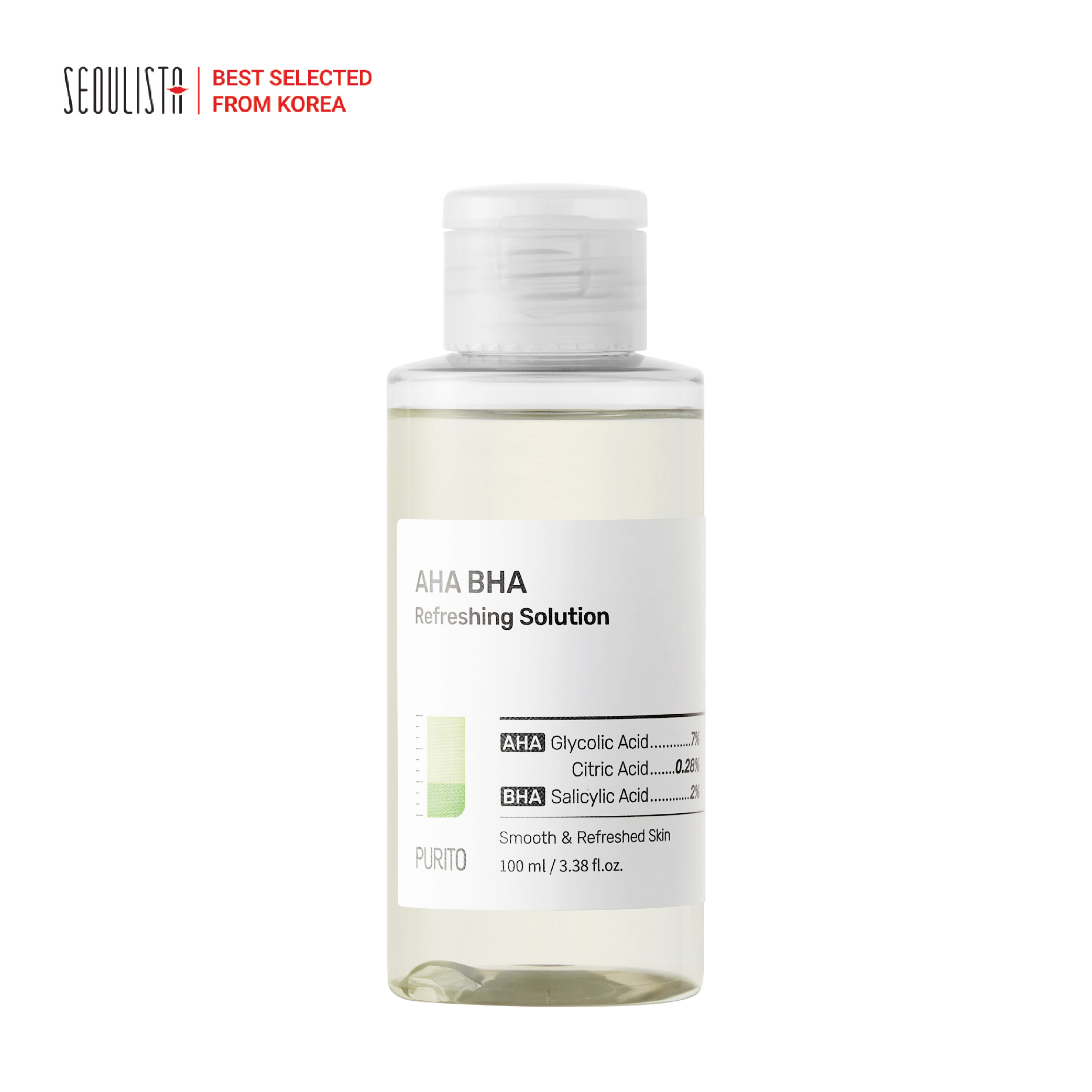 Dung dịch loại bỏ tế bào chết PURITO AHA BHA Refreshing Solution 100ml