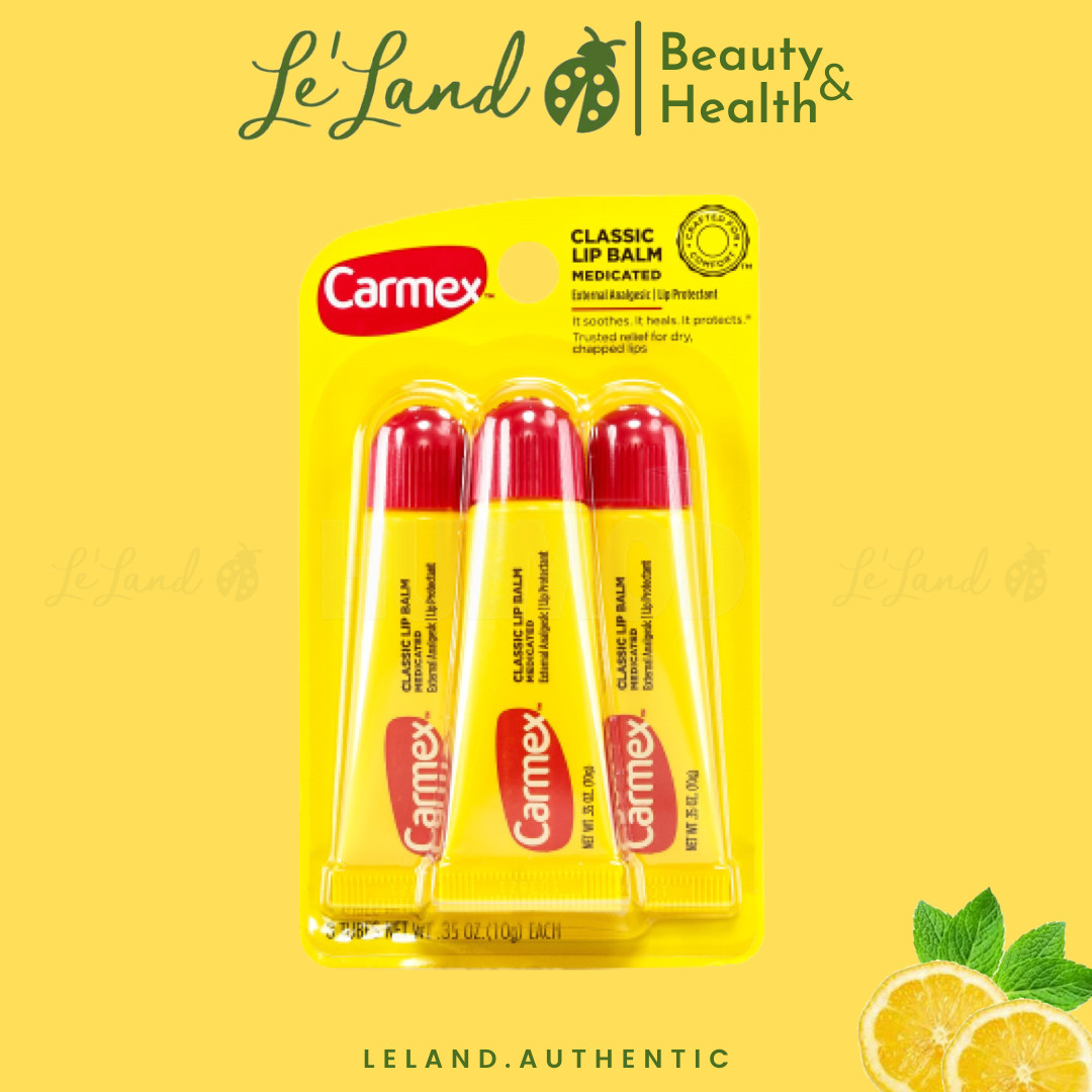 [HCM]Bill US - Săn sale 60%- Son Dưỡng Môi Carmex Set 3 tuýp không mùi