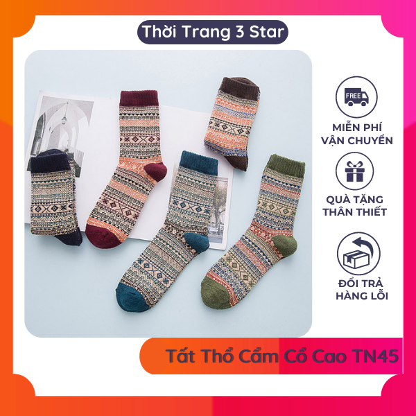 Vớ nam tất nam cao cấp họa tiết thổ cẩm độc đáo, mang phong cách riêng và cá tính mạnh mẽ của người đàn ông tn45