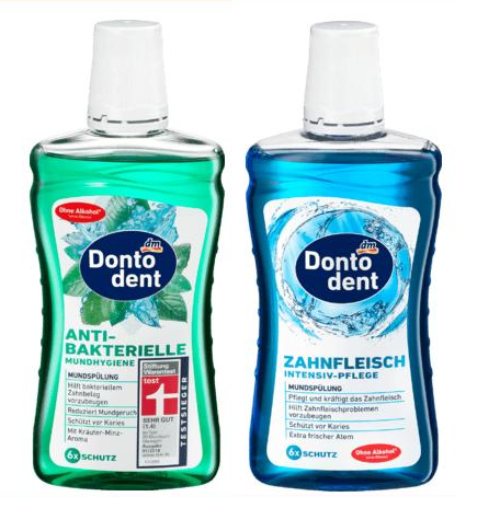 Nước súc miệng kháng khuẩn Dontodent 500ml, xách tay Đức