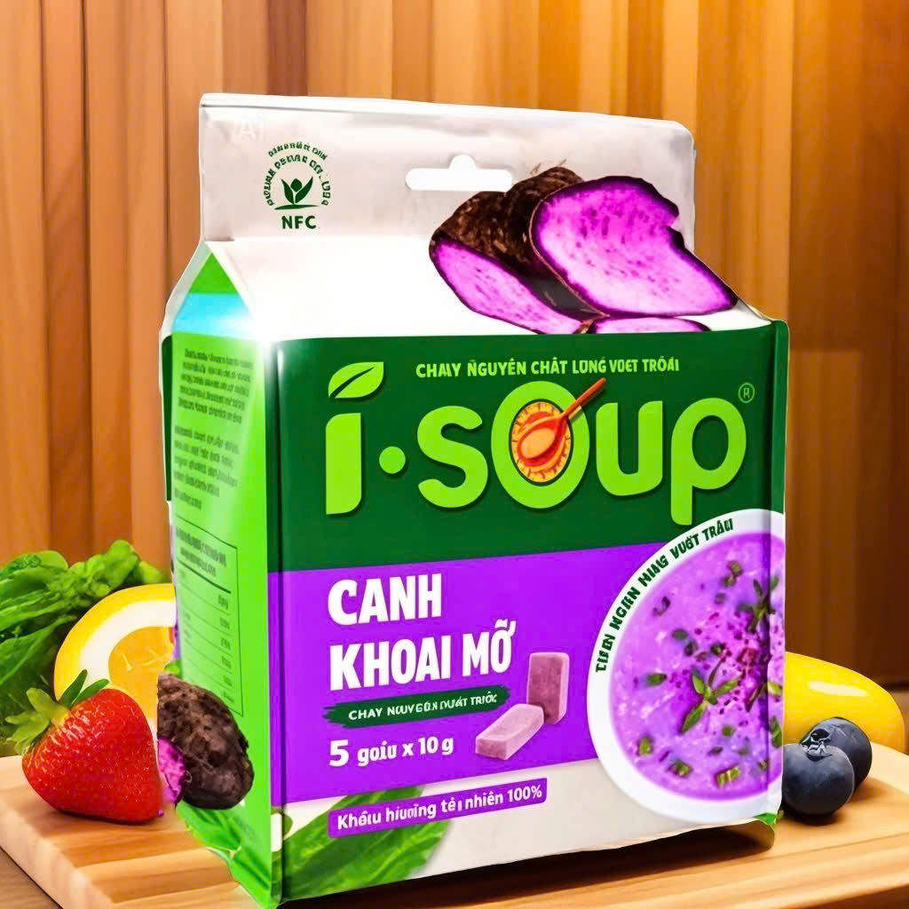 Viên canh sây thăng hoa Canh Khoai Mỡ Chay ăn liền 3 phút, khách chọn phân loại
