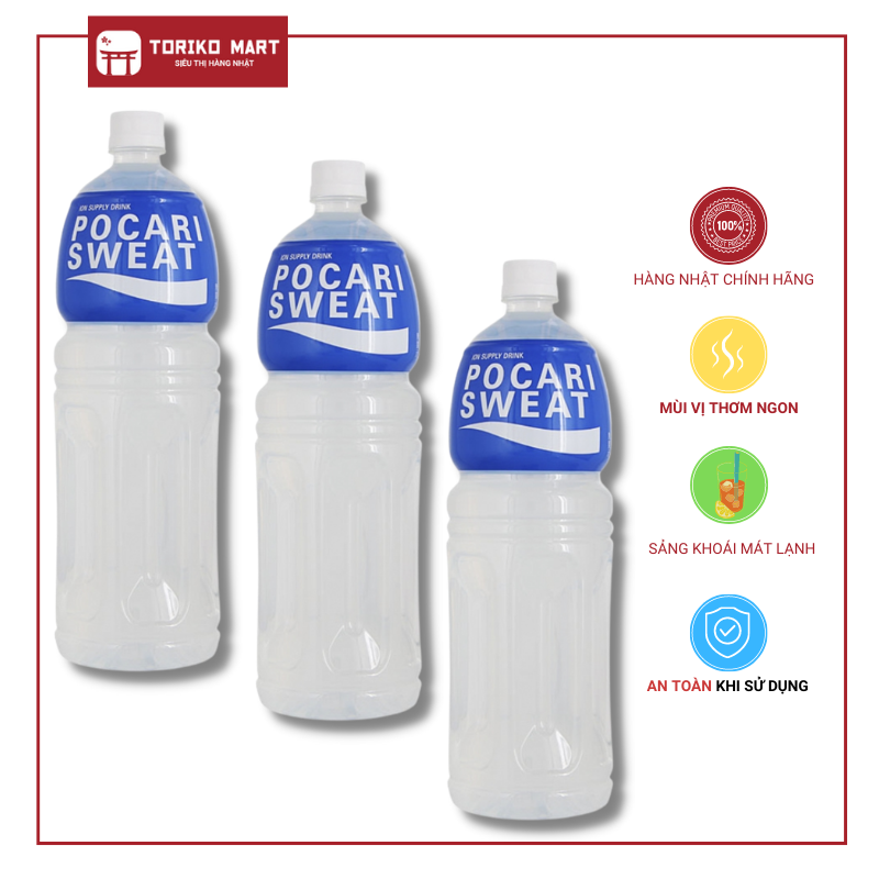 Nước uống bổ sung ion pocari sweat nhật bản 1500ml - toriko mart