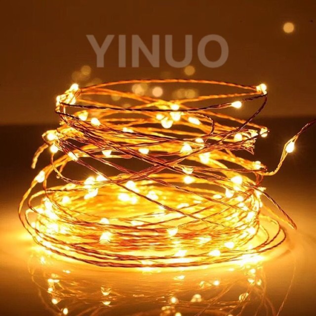 10m đèn led  chớp nháy cắm nguồn điện 220v đèn led dây đồng, đèn đom đóm dùng trang trí giáng sinh, trong nhà, ngoài vườn, sinh nhật, năm mới