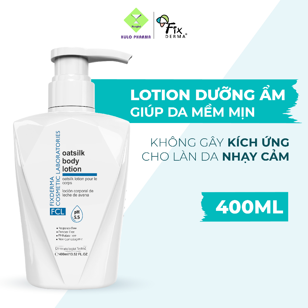 Sữa dưỡng thể dưỡng ẩm fcl oat silk body lotion giúp sáng mịn da, dành cho da khô nhạy cảm 400ml - hùng lợi