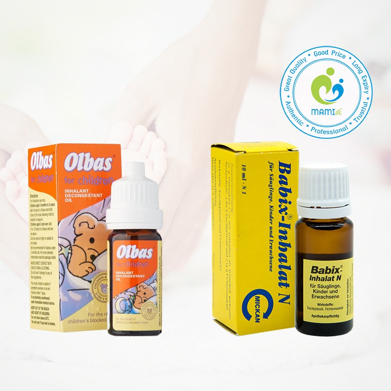 Tinh dầu giảm nghẹt mũi cho bé từ sơ sinh và 3 tháng tuổi Olbas For Children /Babix Inhalat N , UK/Đức