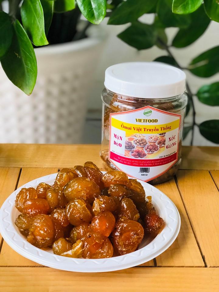 Hộp 500gr ô mai mận dẻo xốc gừng vietfood