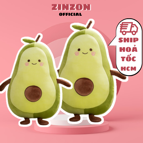 Gấu bông bơ tròn êm mịn nhồi bông dễ thương