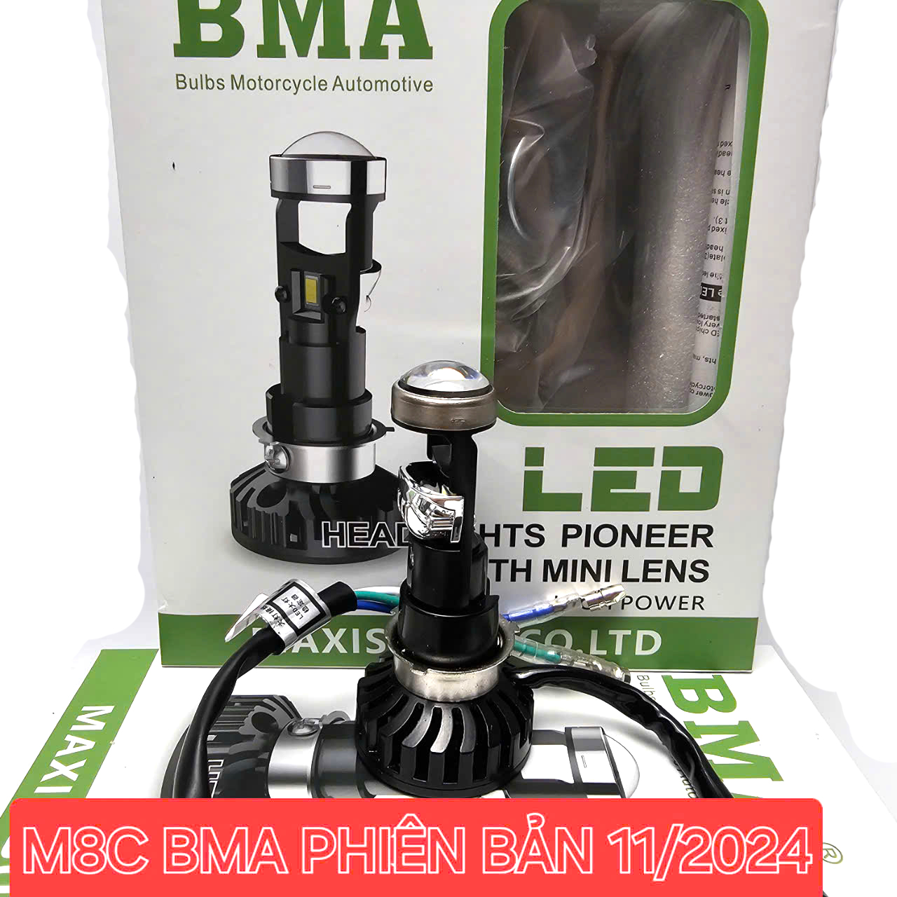 [Ảnh thật] Đèn pha led M8C  2024 mới nhất 40W tí hon lắp Dream, Wave, Si,vvv các loại xe chân đa năng