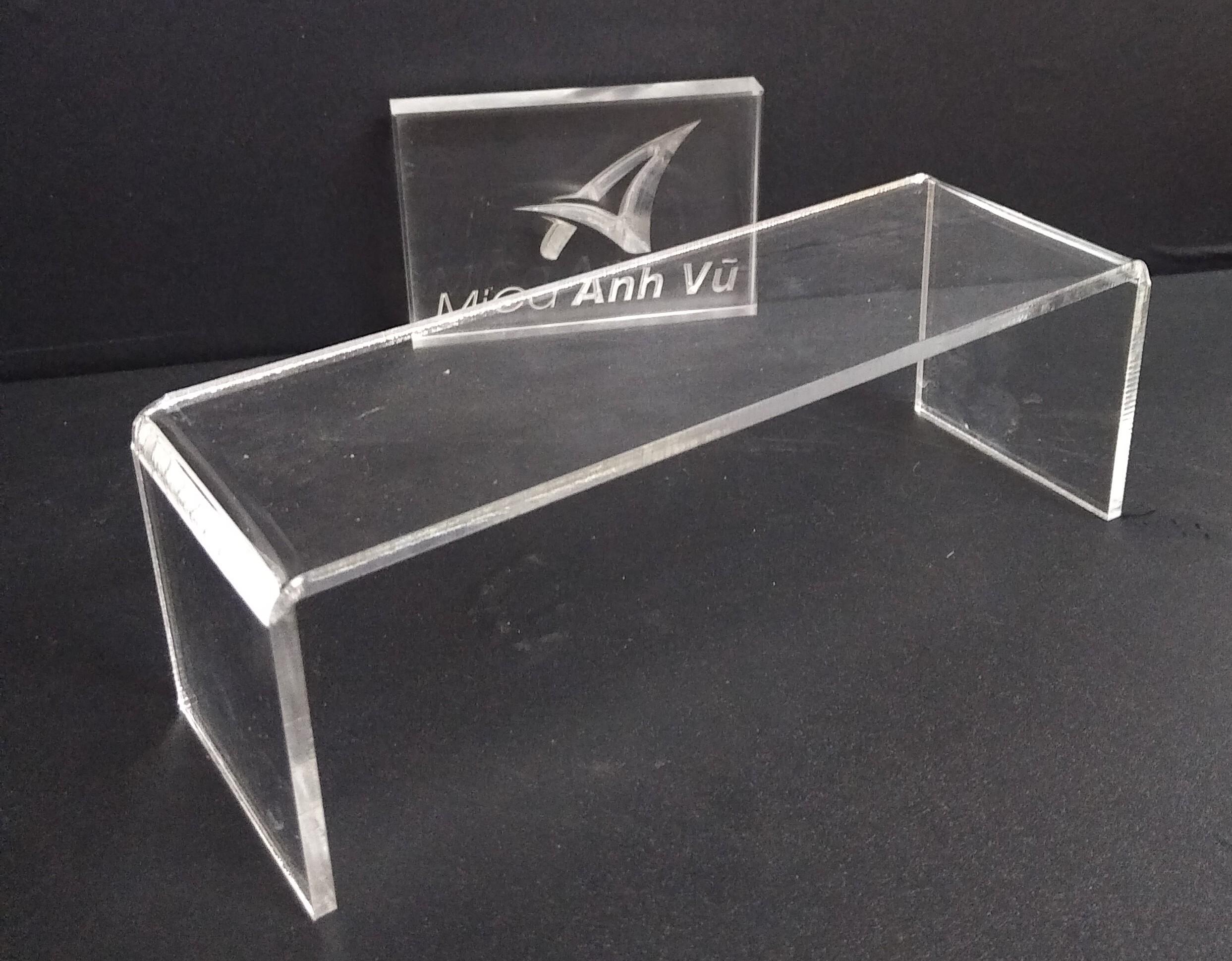 Combo 4 kệ mica chữ U trưng bày 21x7x7cm