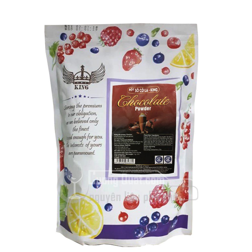 Bột làm trà sữa socola king gói 1kg