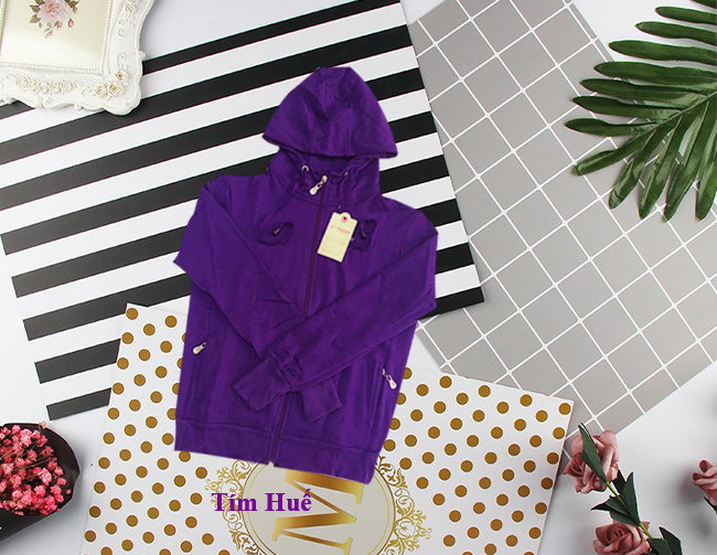 ÁO KHOÁC NỮ CHẤT VẢI ĐẸP MÀU TÍM HUẾ