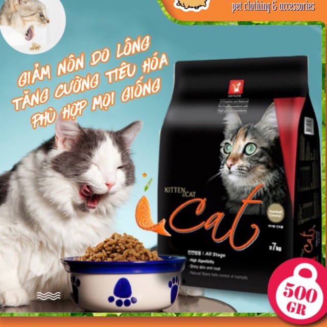 Hạt Cat Eye cho mèo túi 500gram 1kg date xa giá rẻ thức ăn dành