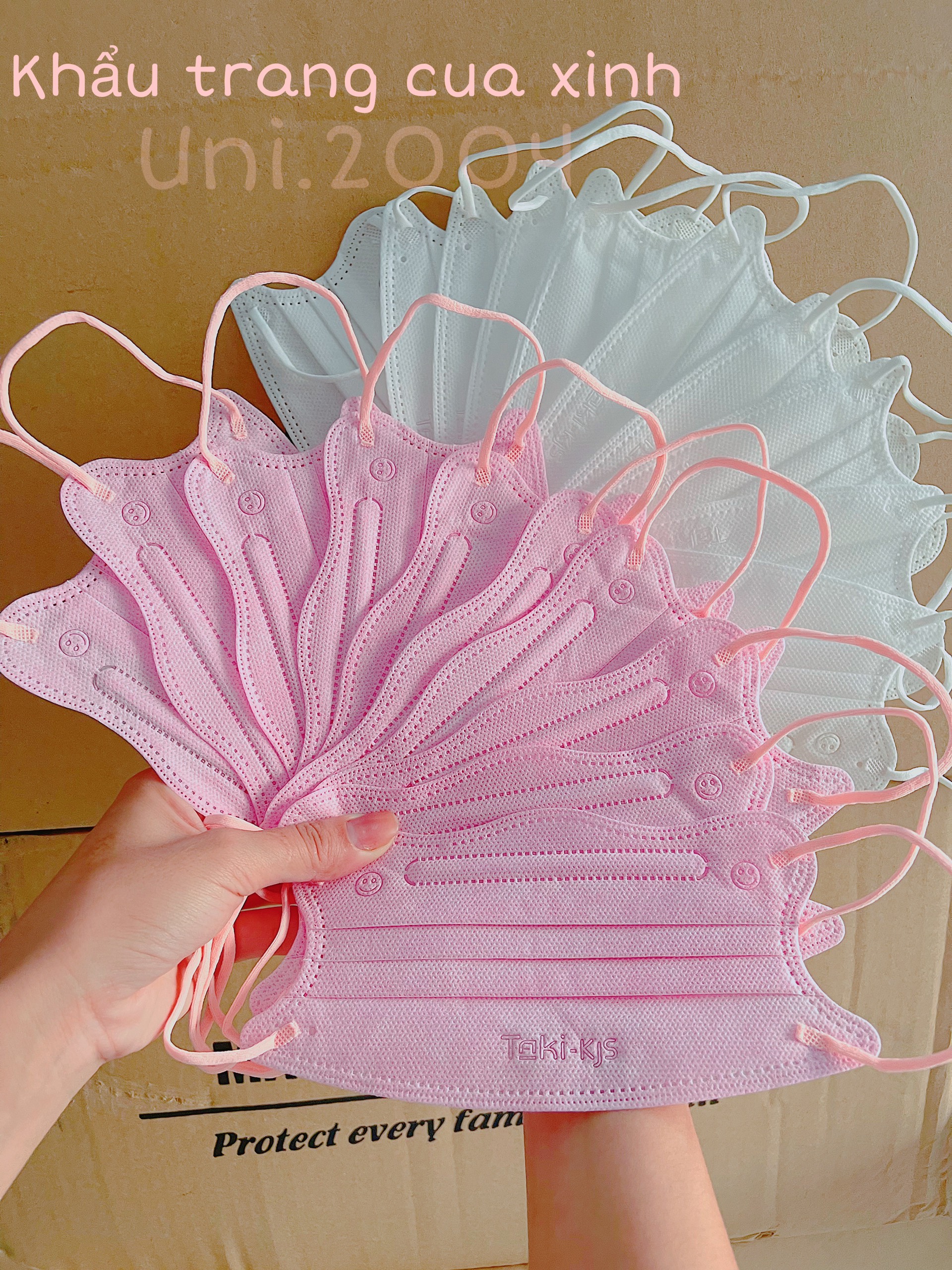 50 chiếc khẩu trang cua Taki ôm mặt, dày dặn, chống nằng- [Freeship Max] - Camcamshop2020