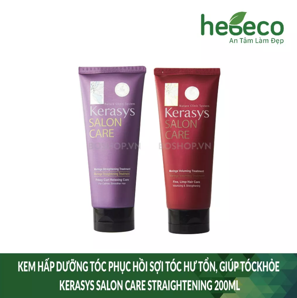 Kem hấp dưỡng tóc dành cho tóc mỏng, giữ sóng khi uốn KERASYS SALON CARE VOLUMING 200ml - Hàn Quốc