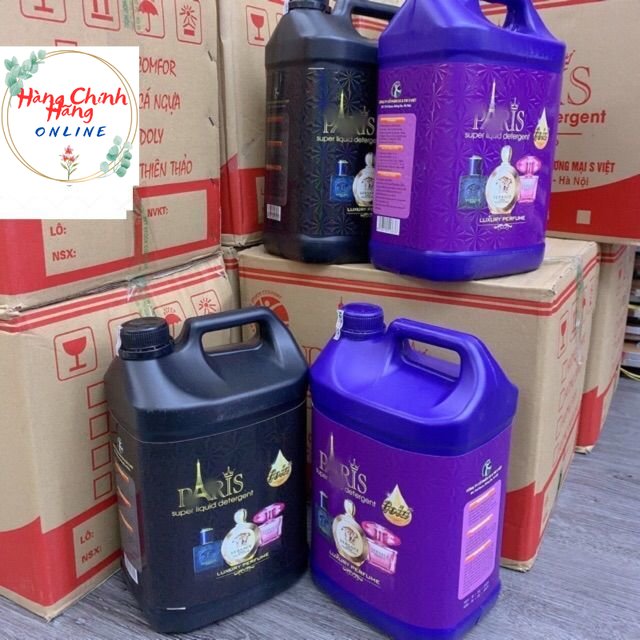 Combo 2 Can Nước Giặt Xả Paris hương hoa Pháp