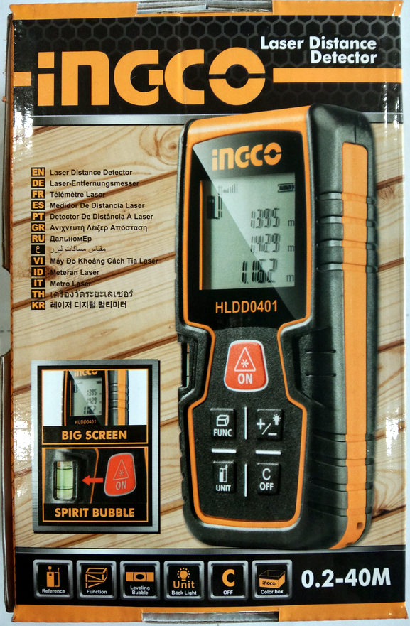 Máy đo khoảng cách tia laser 40 mét ingco hldd0401