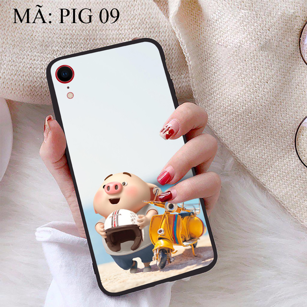 Ốp lưng icase dành cho iphone xr viền dẻo tpu bst pig cute
