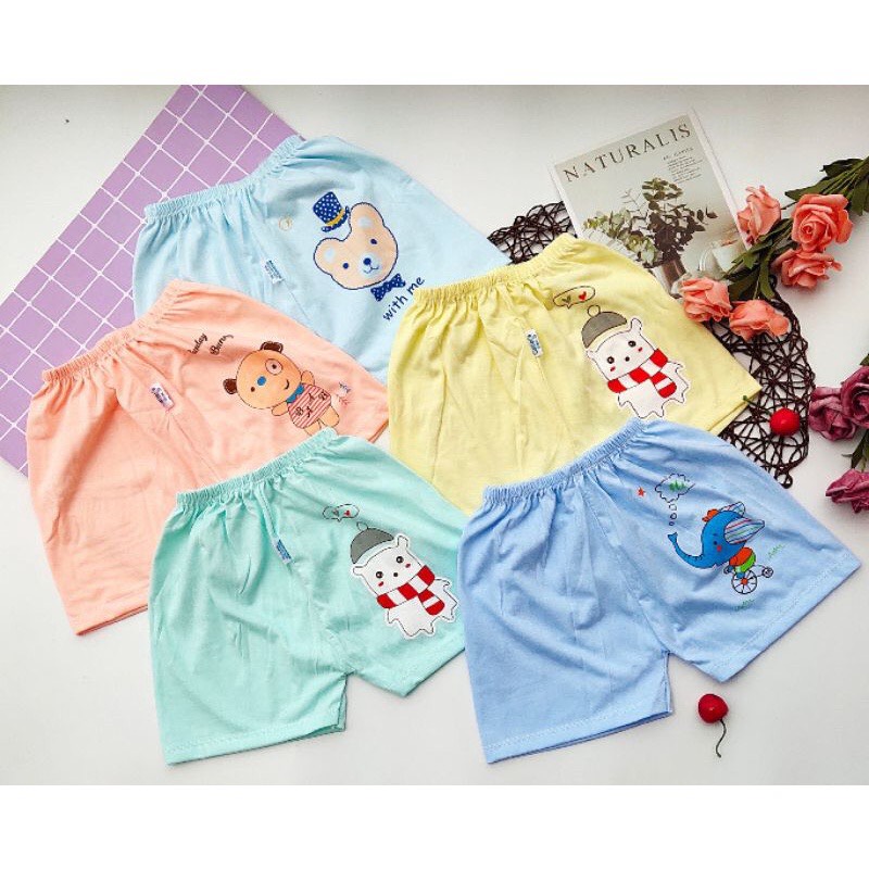 Quần cộc Minh Đức In hình cho bé / quần cộc cotton chất đẹp cho bé 3-10kg