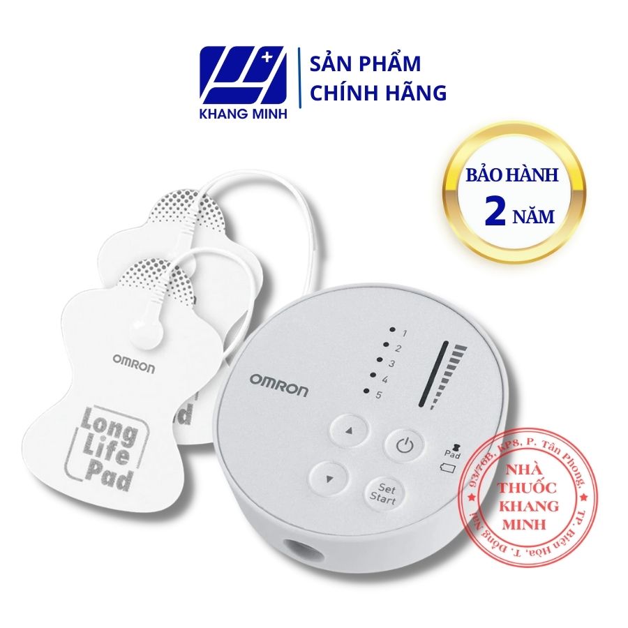 Máy massage xung điện trị liệu Omron HV-F013, điều trị đau nhức cơ, đau lưng, gai cột sống, viêm cơ khớp, tai biến.