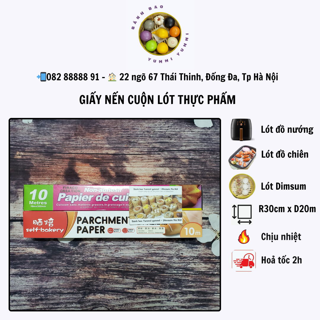 Giấy nến dùng để nướng bánh khổ 30cm x 10m