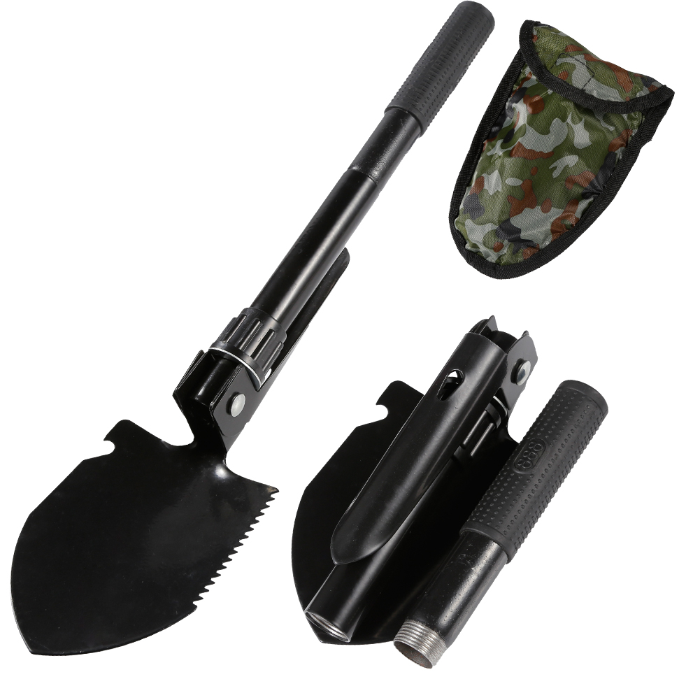 BỘ CUỐC XẺNG ĐA NĂNG GẤP GỌN TIỆN DỤNG CÓ TÚI ĐỰNG DÙNG ĐI PHƯỢT, LÀM VƯỜN, CẮM TRẠI_Xanh /Đen_Bộ cuốc xẻng đa năng làm phụ kiện đi phượt Dụng cụ làm vườn xẻng gấp đa năng cuốc đa năng