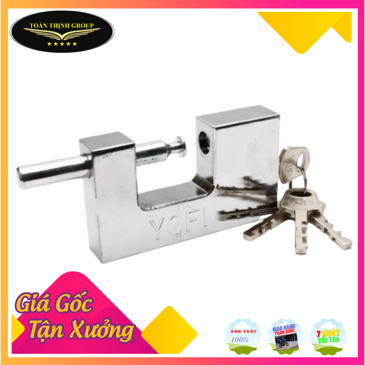 [Sale Sập Sàn] Ổ Khóa Chống Cắt Cầu Ngang YQFI Công Nghệ ITALY - Nhiều Kích Cỡ 80mm Và 90mm - Hợp Kim Siêu Bền Và Chắc Chắn