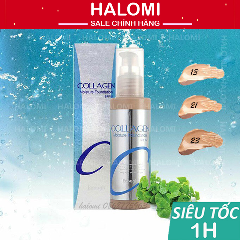 Kem nền Collagen Moisture Foundation 100ml chính hãng Hàn Quốc makeup phù hợp cho tất cả các loại da Halomi