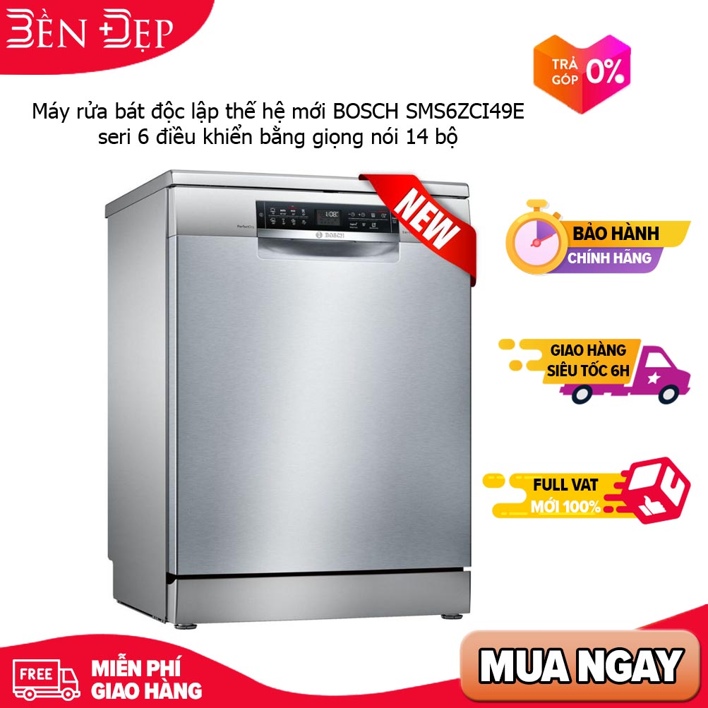 Máy rửa bát độc lập thế hệ mới bosch sms6zci49e seri 6
