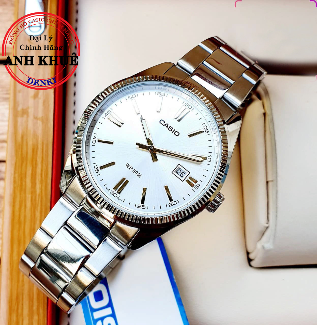 Đồng hồ nam dây kim loại casio standard anh khuê mtp-1302d-7a2vdf
