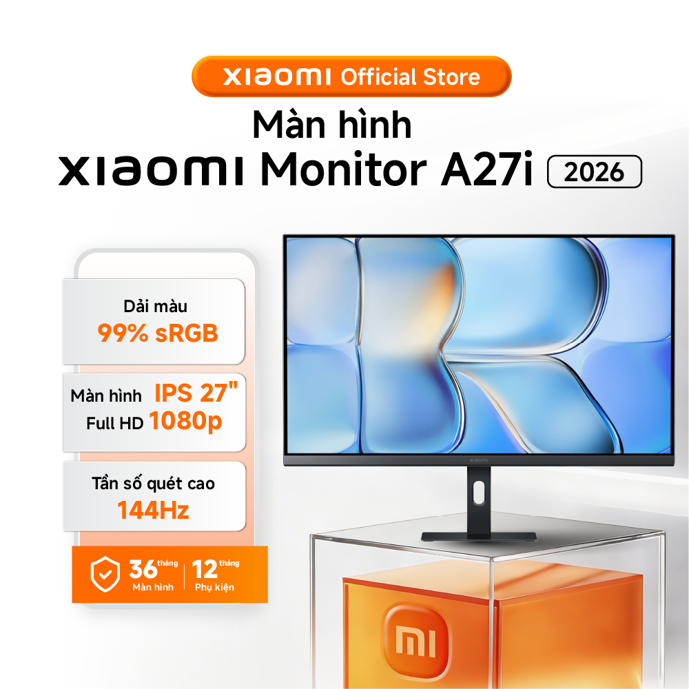 Xiaomi Màn hình Gaming Monitor A27i 2026 | Màn hình IPS 27", full HD 1080p | Dải màu 99% sRGB - BH 3 năm chính hãng