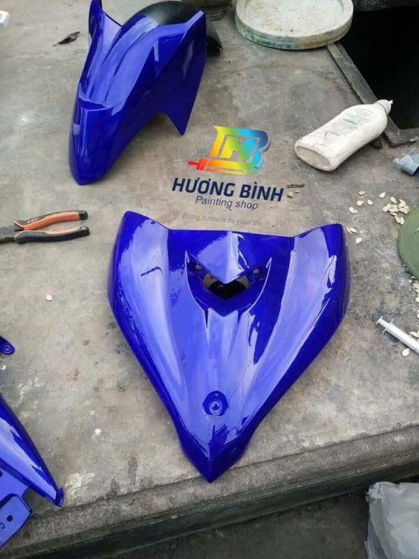 [COMBO] Sơn xịt Samurai màu Xanh Tím Đậm/Xanh GP/Xanh Exciter - Y3973 với bóng K1K