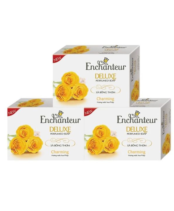 Combo 3  Xà bông thơm Enchanteur Deluxe Charming 90g