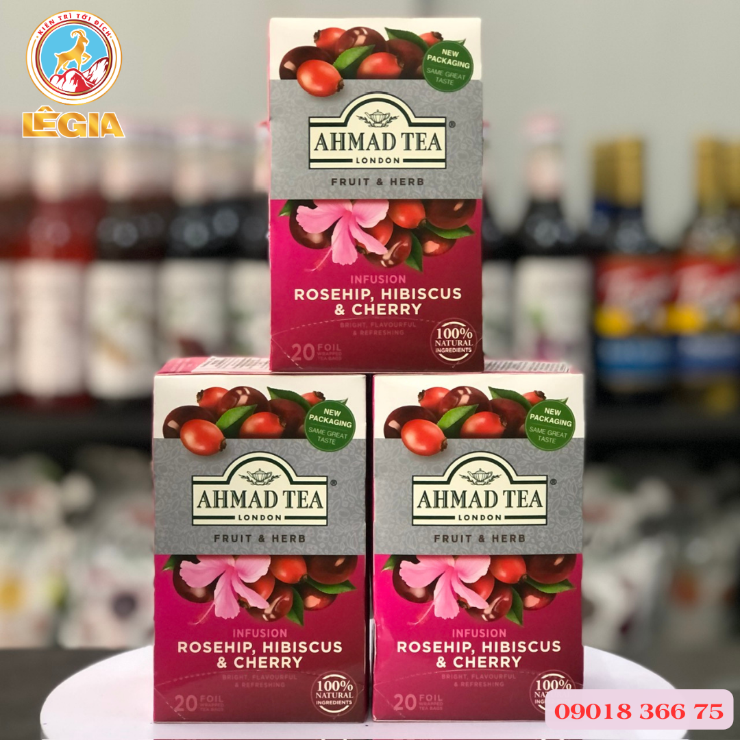 Trà ahmad roseship, hibiscus & cherry 40g - ahmad rosehip, hibiscus & cherry fruit & herbal tea