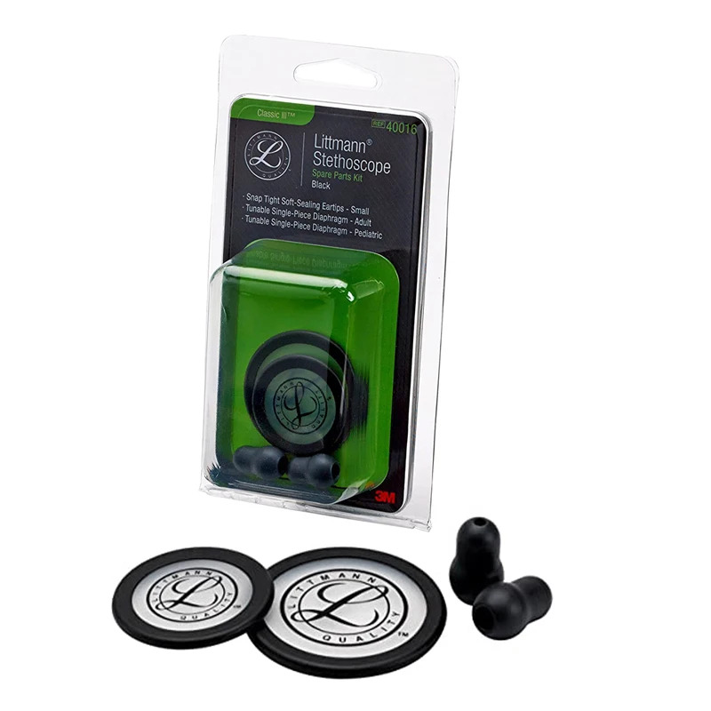 Littmann Y Tế Ống Nghe Phụ Tùng Thay Thế Phụ Kiện Có Thể Điều Chỉnh Cơ hoành Rim Lắp Ráp Kit 40016 Màu Đen Cho Cổ Điển III