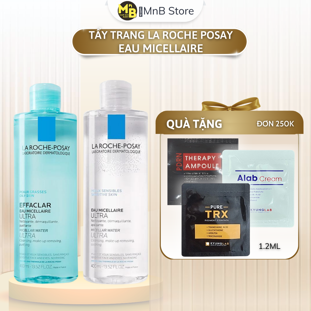 Nước tẩy trang La Roche Posay Micellar Water cho da dầu mụn nhạy cảm 400ml