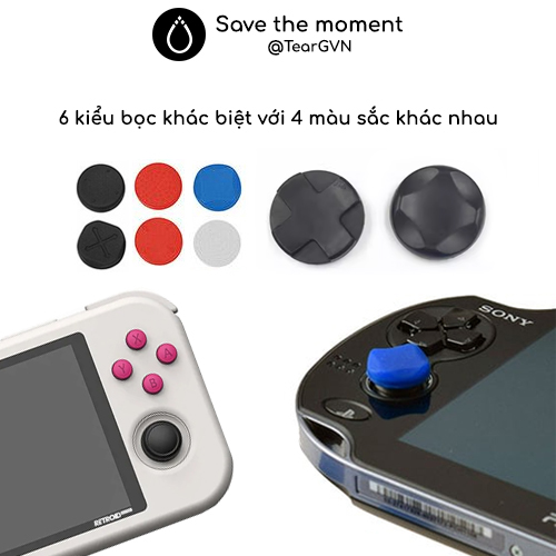 Bộ nút bọc Analog nhiều kiểu cho PS Vita / Retroid Pocket 3 - bộ 6 cái