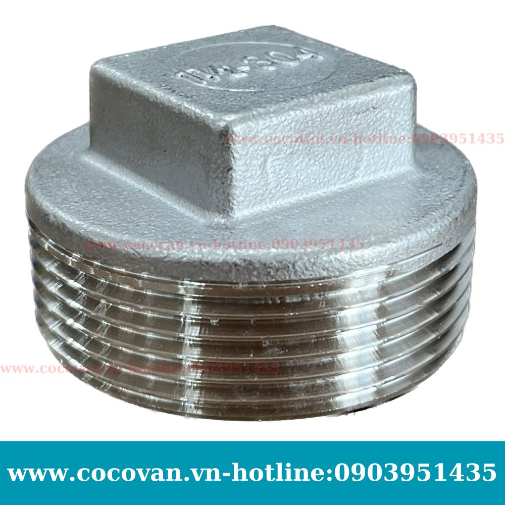 Nút bịt inox 304 tại shop cocovan, bít ren ngoài inox, nút bịt đầu ống,nút bịt inox phi 13 17 21 27 34 42 49 60 76 90 114