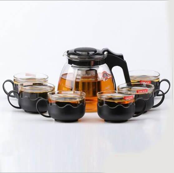 [HCM]BỘ TÁCH TRÀ 4 LY THỦY TINH CAO CẤP