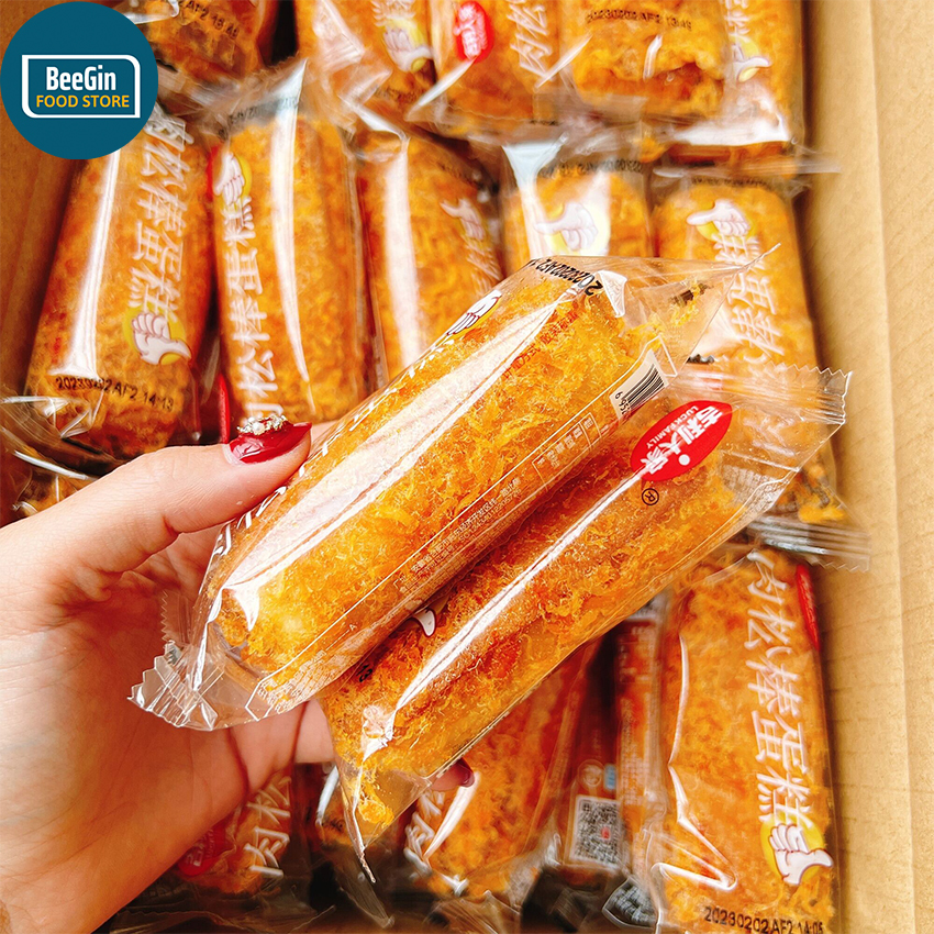 Combo 5 bánh ruốc que like, bánh bông lan chà bông b104c5 - beegin food