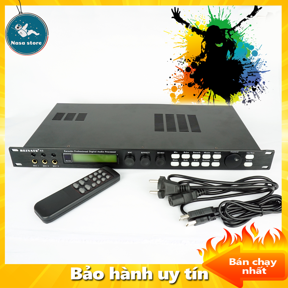 Vang Số X5, Mixer Số Karaoke Gia Đình Cao Cấp, Chất Lượng, Bộ Chip Xử Lí Lõi Kép Tốc Độ Cao, Âm Thanh Tuyệt Đỉnh, Chống Hú, Rú Rít, Thiết Kế Sang Trọng, Đẹp Mắt, Bảo Hành Uy Tín bởi Nasa store