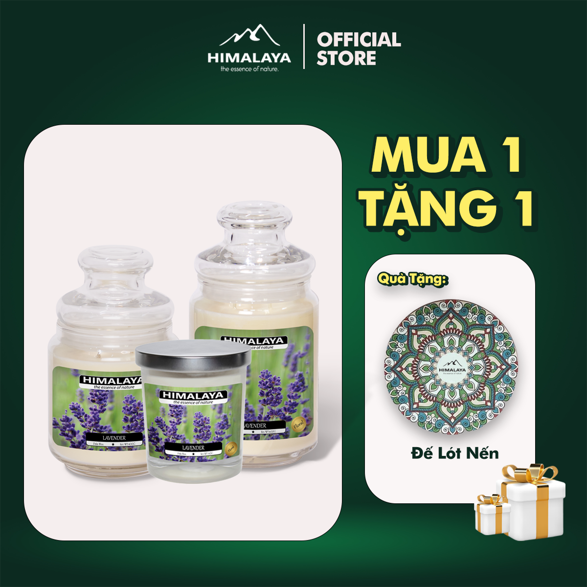 Nến thơm Himalaya hương Lavender size S/size M/size L