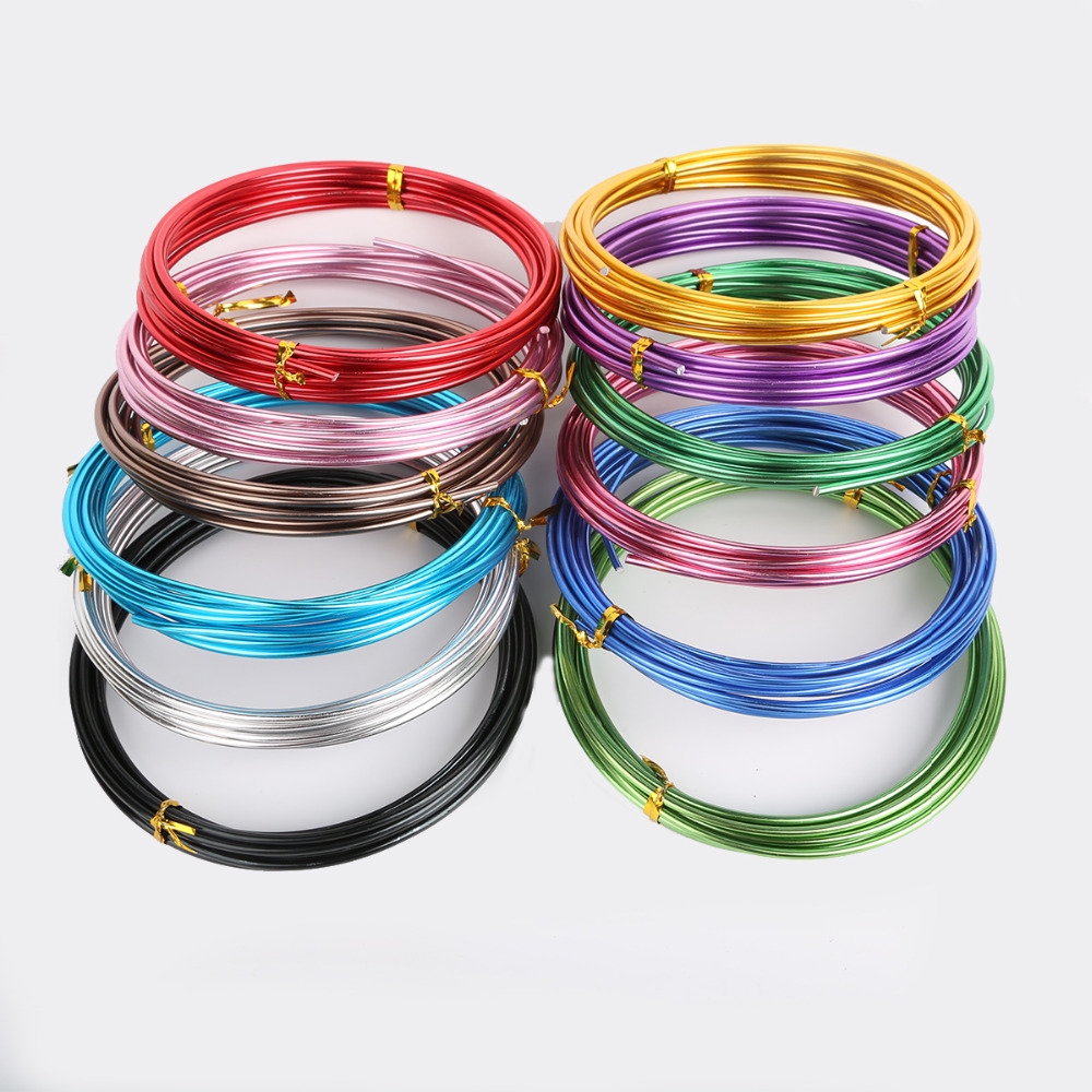 Cuộn 5m dây nhôm nhiều màu làm handmade size 0,8mm